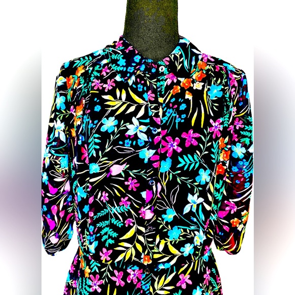 MAGGY LONDON FLORAL MAXI DRESS - Picture 4 of 6